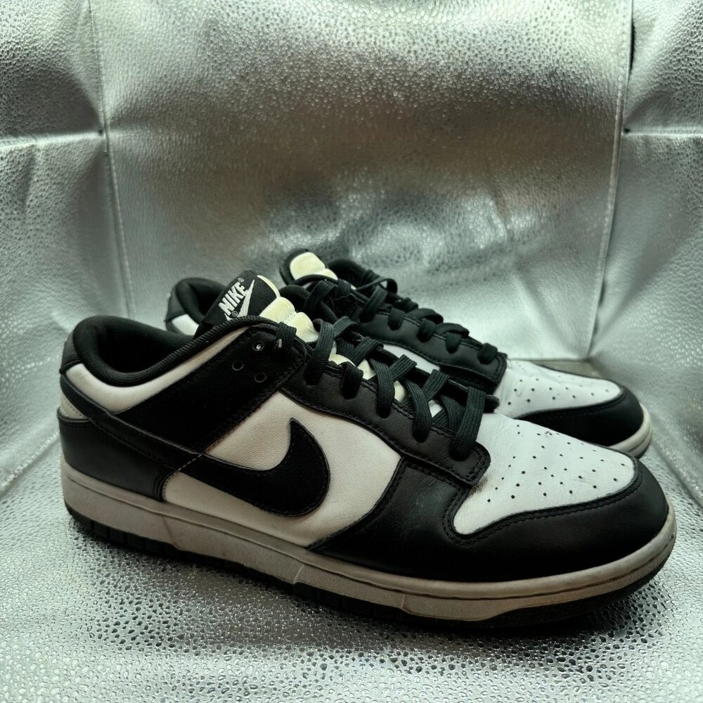 Size 11 Nike Panda Dunk Low Mens Black White Low‎ Top Sneakers DD1391-100